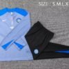 2024/2025 Inter Milan Half-Pull Training Suit Gray blue Football Jersey 1:1 Thai Quality Set