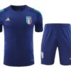 2024 Italy Pre-match training Blue Shirt+Shorts 1:1 Thai Quality
