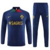 2023/2024 Portugal Half-Pull Training Suit Royal Blue Football Shirt