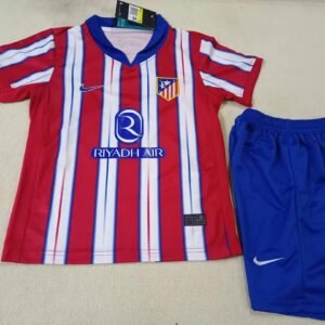 2024/2025 Kids Size Atletico Madrid Home Soccer Jersey 1:1 Thai Quality