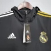 2021 Real Madrid Jersey Windbreaker Black(White-Yellow Edge)Football Shirt 1:1 Thai Quality